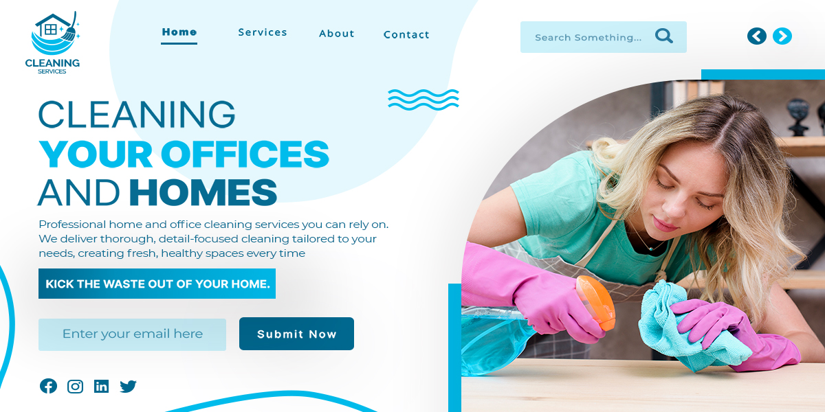 SparkleClean Services Landing Page